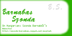 barnabas szonda business card